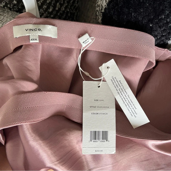 NWT Vince Satin Slip Midi Skirt in Blush Pink Size XXXL 3XL - Picture 6 of 12